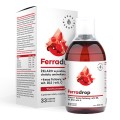 FerraDrop goed opneembaar ijzer + vloeibaar foliumzuur 500ml Aura Herbals