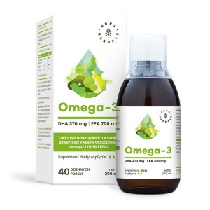 Omega-3 DHA 370 mg EPA 700 mg Atlantische visolie 200 ml Aura Herbals