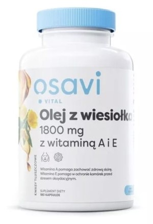 Olej z wiesiołka 600 mg z wit. A i E (180 kaps.)