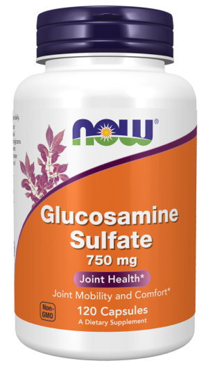 NOW FOODS Glucosamine Sulfate - Siarczan Glukozaminy 750 mg (120 kaps.)