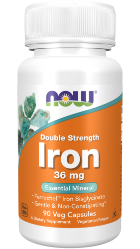 NOW FOODS Double Strength Iron (90 kaps.)