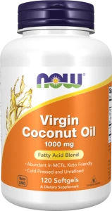 NOW FOODS Virgin Coconut Oil - Olej kokosowy 1000 mg (120 kaps.)