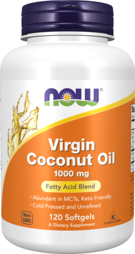 NOW FOODS Virgin Coconut Oil - Olej kokosowy 1000 mg (120 kaps.)