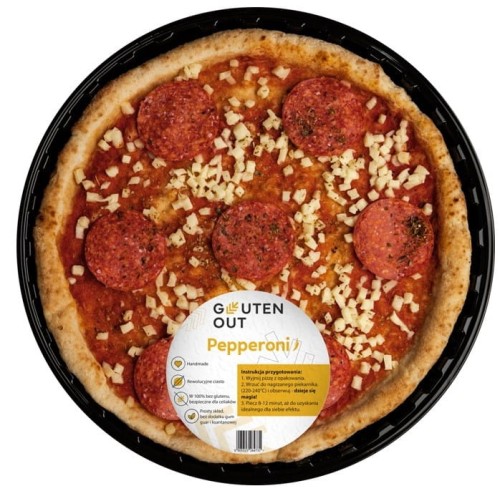 PIZZA Z SEREM MOZZARELLA I KIEŁBASĄ PEPPERONI BEZGLUTENOWA 330 g - GLUTEN OUT