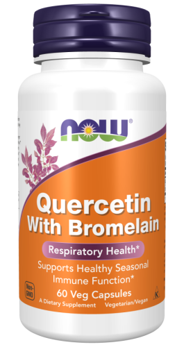 NOW FOODS Quercetin with Bromelain - Kwercetyna + Bromelaina (60 kaps.)