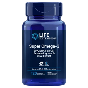 LIFE EXTENSION Super Omega-3 EPA/DHA z Lignanami Sezamowymi i Ekstraktem z Oliwek (120 kaps. miękkich)