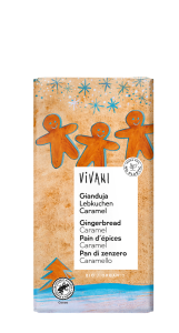 CZEKOLADA GIANDUJA Z KAWAŁKAMI PIERNIKA I KARMELU BIO 100 g - VIVANI (PRODUKT SEZONOWY)