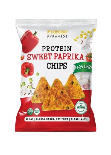 CHRUPKI PIRAMIDKI PROTEINOWE O SMAKU SŁODKIEJ PAPRYKI BEZGLUTENOWE 60 g - POPCROP
