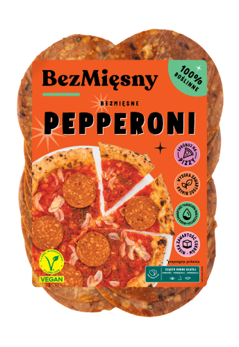 Bezmięsne Pepperoni w plastrach 100g