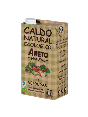 BULION WARZYWNY W PŁYNIE BEZGLUTENOWY BIO 1 L - ANETO NATURAL