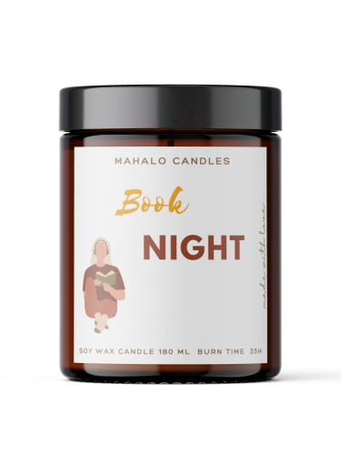 Świeca sojowa BOOKISH EVENING 180ml Handmade MahaloCandles