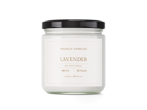 Świeca sojowa 180ml LAVENDER Handmade MahaloCandles