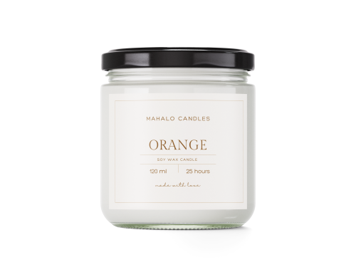  Świeca sojowa 120ml ORANGE Handmade MahaloCandles