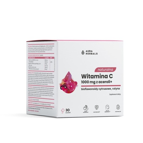 Naturalna witamina C 1000 mg z aceroli, saszetki 30 szt.