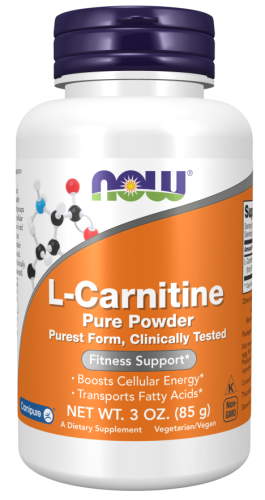 NOW FOODS L-Carnitine - L-Karnityna w proszku (85 g)