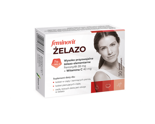 Feminovit Żelazo 30 tabletek powlekanych