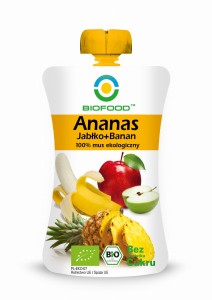ANANAS - BANAAN - APPELMUIS BIO 90 g - BIO FOOD