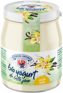 JOGURT WANILIOWY Z MLEKA SIENNEGO BEZGLUTENOWY BIO 150 g (SŁOIK) - STERZING-VIPITENO