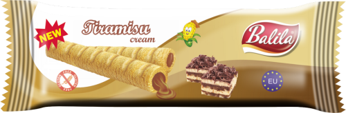 RURKI KUKURYDZIANE Z KREMEM O SMAKU TIRAMISU BEZGLUTENOWE 18 g - BALILA