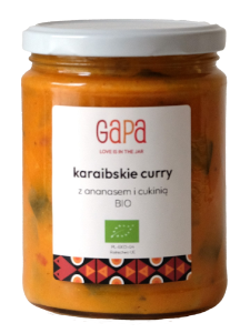 CURRY Z CUKINIĄ I ANANASEM KARAIBSKIE BIO 450 g - GAPA