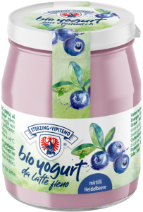 JOGURT BORÓWKOWY Z MLEKA SIENNEGO BEZGLUTENOWY BIO 150 g (SŁOIK) - STERZING-VIPITENO