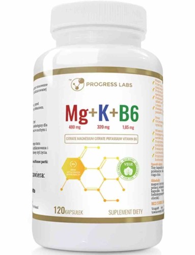 Progress Labs Mg+K+Vit B6 120 kapsułek