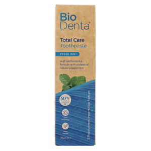 BECONFIDENT BioDenta Pasta do kompleksowej pielęgnacji zębów  o smaku świeżej mięty (75 ml)