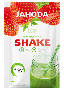SHAKE W PROSZKU Z MATCHĄ I TRUSKAWKAMI BEZGLUTENOWY BIO 30 g - AMYLON
