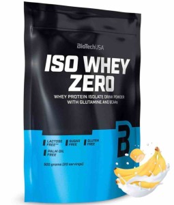 BioTech USA Iso Whey 500g bez laktozy o smaku bananowym