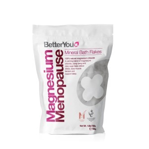 BETTERYOU Magnesium Menopause Bath Flakes - Płatki Magnezowe do kąpieli podczas menopauzy (750 g)