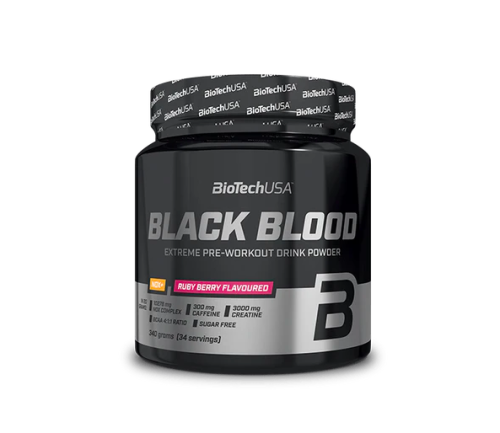 BioTech USA Black Blood NOX+ 340 g o smaku jagodowym