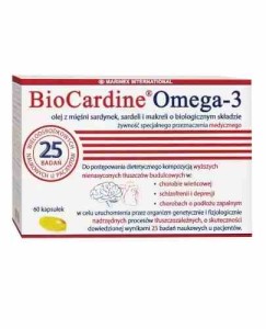 BioCardine® Omega-3 olej z mięśni sardynek sardeli i makreli 60 kapsułek