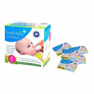 BRUSH-BABY DentalWipes chusteczki do czyszczenia dziąseł i zębów 28 sztuk