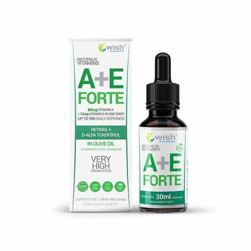 Wish Naturalna Witamina A+E Forte w kroplach 30ml