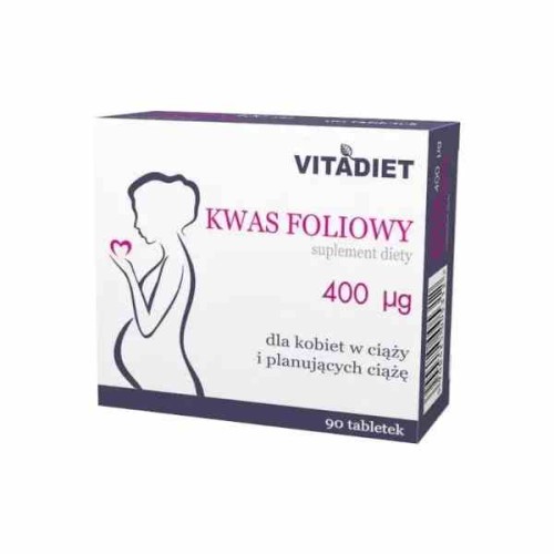 VITADIET Kwas foliowy 400 μg 90 tabletek