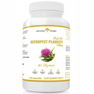 Altopharma Natural Herbs Ostropest Plamisty Extrakt 125mg Sylimaryna Vege 120 kapsułek