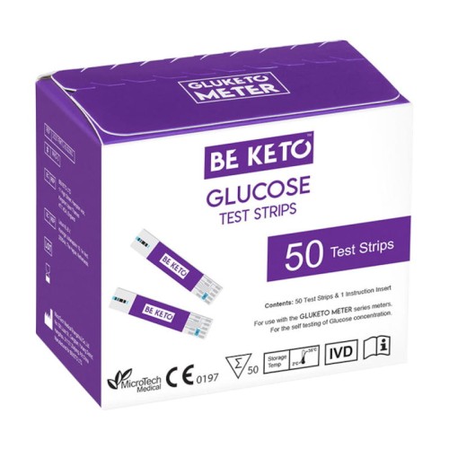 BeKeto GluKeto Meter testy paskowe glukoza 50 sztuk