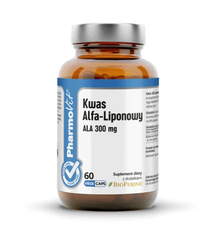 KWAS ALFA-LIPONOWY ALA (300 mg) BEZGLUTENOWY 60 KAPSUŁEK - PHARMOVIT (CLEAN LABEL)