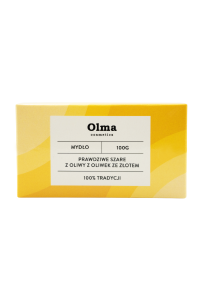 OLMA COSMETICS Mydło Prawdziwe szare z Oliwy z Oliwek ze złotem (100 g)