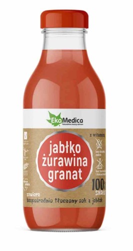 EkaMedica Sok jabłko żurawina granat 300 ml