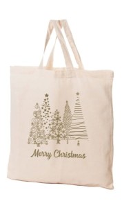Torba bawełniana seria Zima Choinki