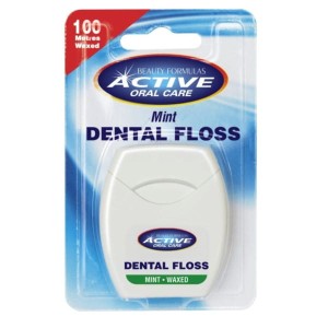 Nić dentystyczna ACTIVE miętowa woskowana 100 ml