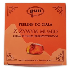 GSM Peeling do ciała z żywym mumio oraz bursztynem