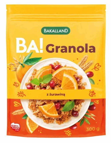 Bakalland BA! Granola z żurawiną 300 g