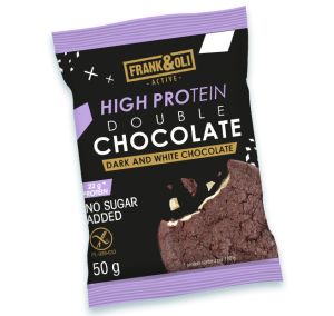 Frank&Oli High Protein Double Chocolate biała i ciemna czekolada 50g