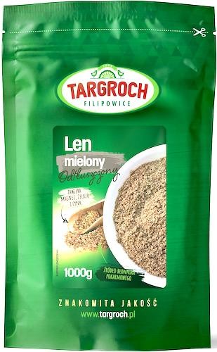 Len mielony odtłuszczony - 1000 g Targroch