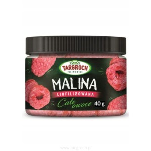 Liofilizowana malina - cały owoc - słoik PET 40 g Targroch