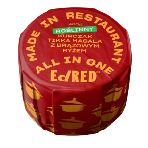 EdRED Roślinny Kurczak Tikka Masala Z Brązowym Ryżem 400 g