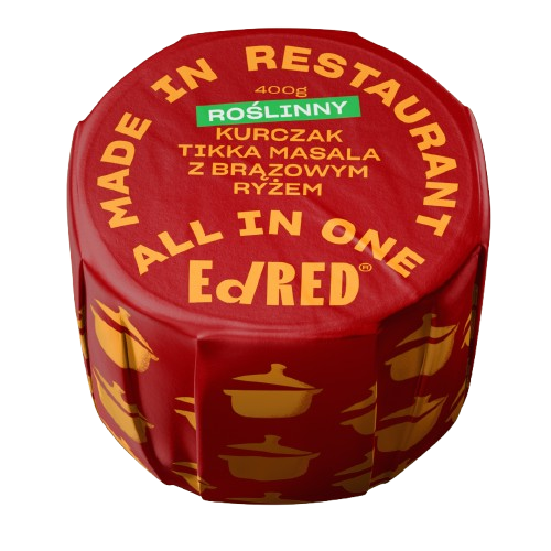 EdRED Roślinny Kurczak Tikka Masala Z Brązowym Ryżem 400 g