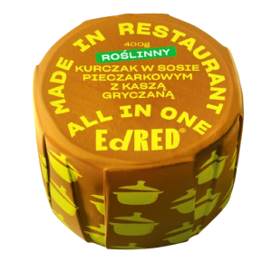 EdRED Roślinny Kurczak W Sosie Pieczarkowym Z Kaszą Gryczaną 400 g